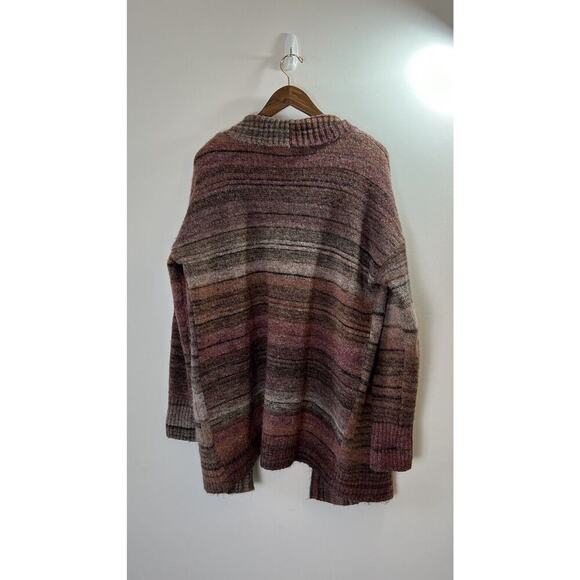 Max Studio Women’s Open Knit Wool Blend Cardigan Size XL Multicolor Rainbow Cozy - Picture 2 of 8